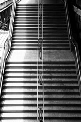 The black and white stairway steps