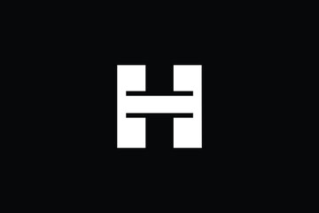 Minimal Innovative Initial HT logo and TH logo. Letter H LOGO creative elegant Monogram. Premium Business logo icon. White color on black background