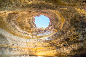 Benagil Sea Cave on Praia de Benagil, Portugal
