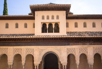 Fototapeta premium Entrance of courtyard of the Lions in the Alhambra Granada, Spain