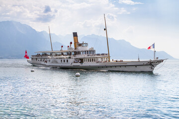 Cruiser ship, Geneva lake, Switzerland