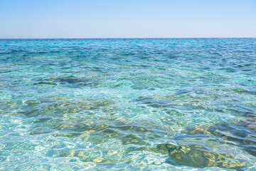 Clear azure coloured sea water, Sardinia, Italy