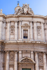 Fototapeta na wymiar ROME, ITALY - 2014 AUGUST 18. Santi Martina e Luca Church in Rome.