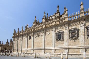 Obraz premium Wall of the Cathedral in Seville, Spain