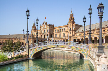 Bridges of Plaza de España, Seville, Spain