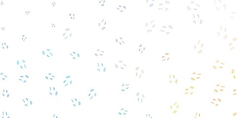 Light Blue, Yellow vector template with businesswoman signs.