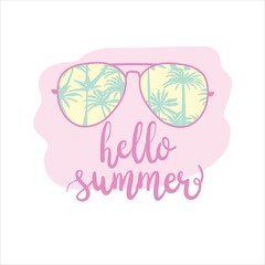 hello summer card design. vector illustration