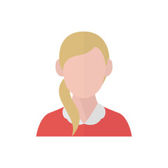Young woman avatar icon