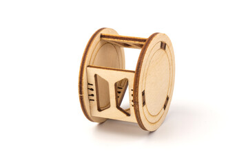 Children's wooden toys. Wooden constructor for children.