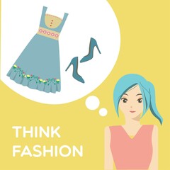 woman thinking of fashion