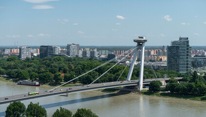 bridge over the river in Bratislava 