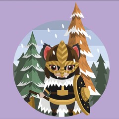 wombat in tribal armour