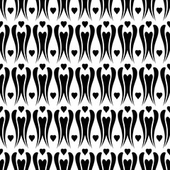 vintage art seamless pattern. abstract historic illustration in black and white.