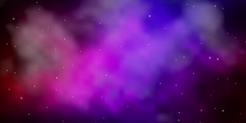 Dark Blue, Red vector pattern with abstract stars. Shining colorful illustration with small and big stars. Pattern for new year ad, booklets.