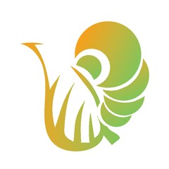 abstract peacock icon