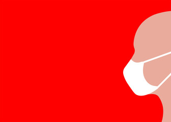 covid 19 coronavirus prevention poster copy space man wearing face mask 