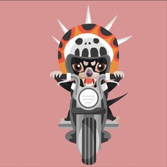 tasmanian devil biker