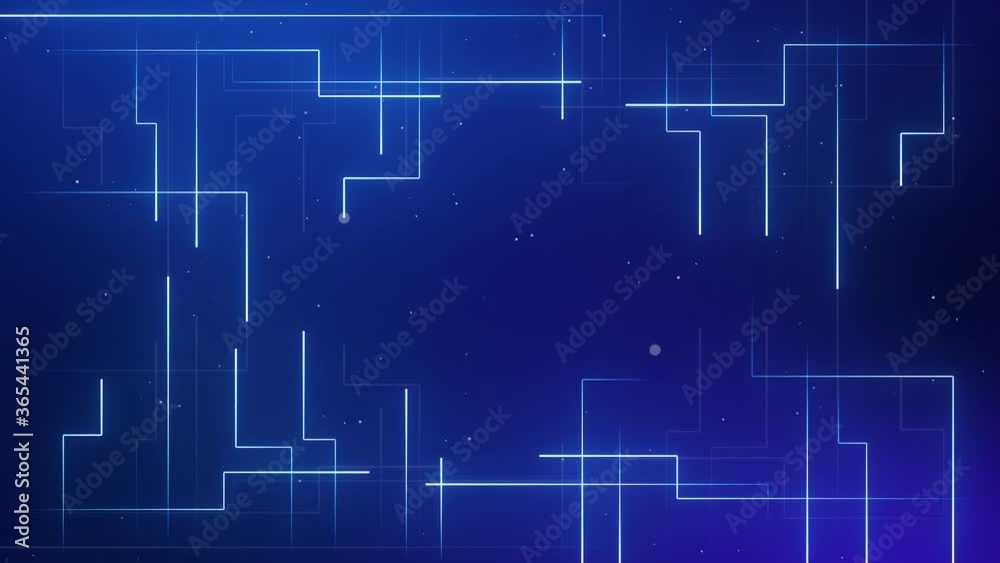 Wall mural digital lines circuit animation lines moving in a loop information technology animated background