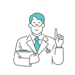 説明をする医師のイラスト素材