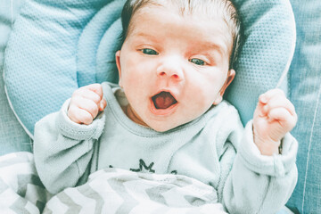Lovely newoborn caucasian girl