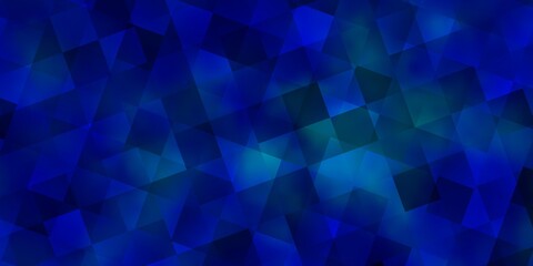 Obraz premium Light BLUE vector texture with poly style with cubes.