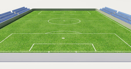 Obraz premium 3D Illustration of a Soccer Field