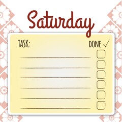 blank daily checklist template