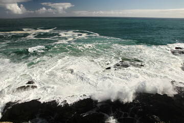Rough sea along the coast in Australia