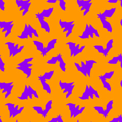 seamless pattern of bats. Halloween pattern for design of paper, textiles, scrapbooking, wrapping. Vector illustration
