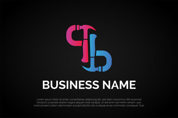 letter b Hammer Logo Template