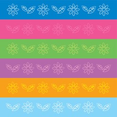 flower and leaves background