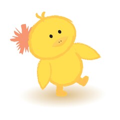 baby chick knocked its head