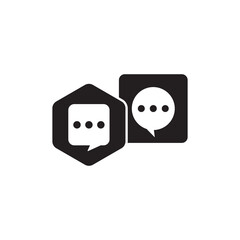  Speech Bubble Icon Vector Illustration Logo