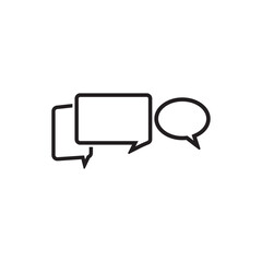 Fototapeta premium Speech Bubble Icon Vector Illustration Logo