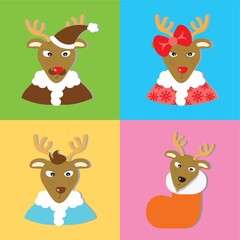 christmas reindeer collage
