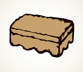 Sponge for washing dishes. Vector drawing