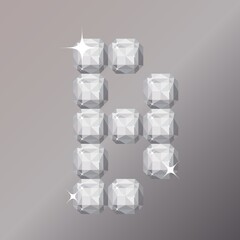 capital letter b in diamonds