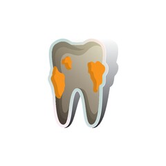 tooth with plaque