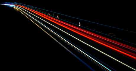 lights of cars at night