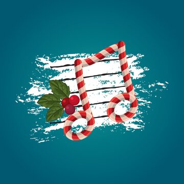 Christmas Themed Music Note