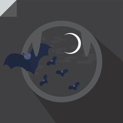 bats and moon