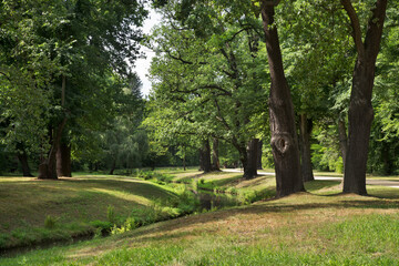 Park von Muskau (Park Muzakowski) near Bad Muskau. UNESCO World Heritage Site. Germany