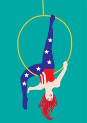 acrobat woman in circus