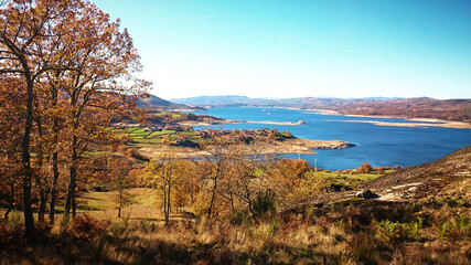 Alto Rabagao dam reservoir in Montalegre, Portugal