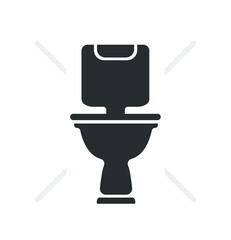Wc Toilet bowl vector icon