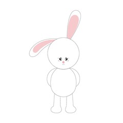 rabbit cartoon feeling sad