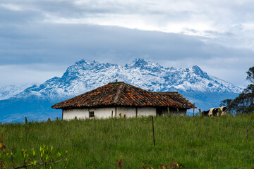 mountain in the andes, carihuairazo volcano 