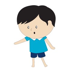 surprised boy pointing