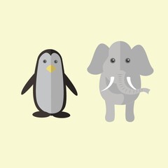 penguin and elephant