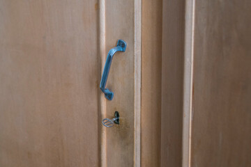 Key in the cabinet door